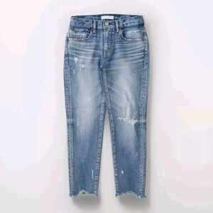Moussy Vintage Glendele Skinny Jeans 540FSC12-2280 Light Blue Distressed Size 25